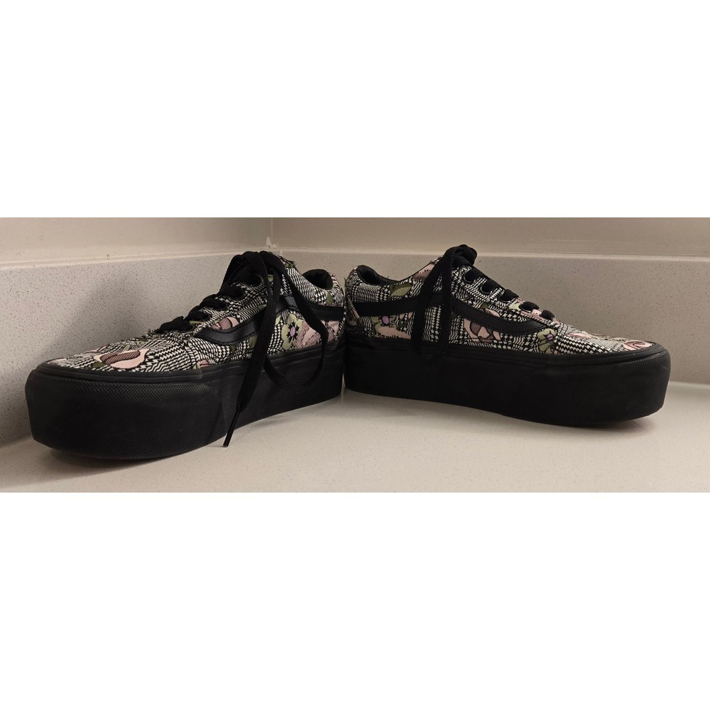 Vans Old Skool Platform Floral Houndstooth Women's‎ Shoe Size 5 Men's Size 3.5 - Picture 7 of 9